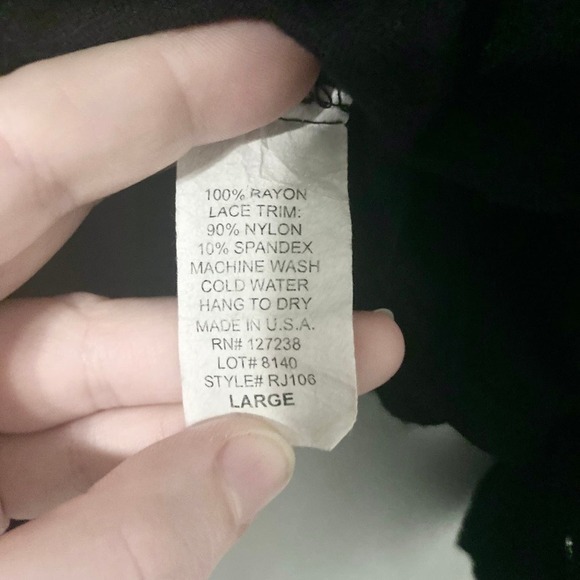 DreamGirl Women's L Love Crop Top with Lace Detail - Picture 10 of 10